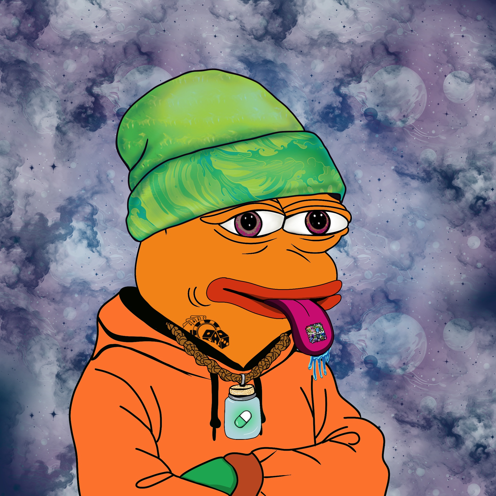 Psychedelic Pepe #215 NFT artwork