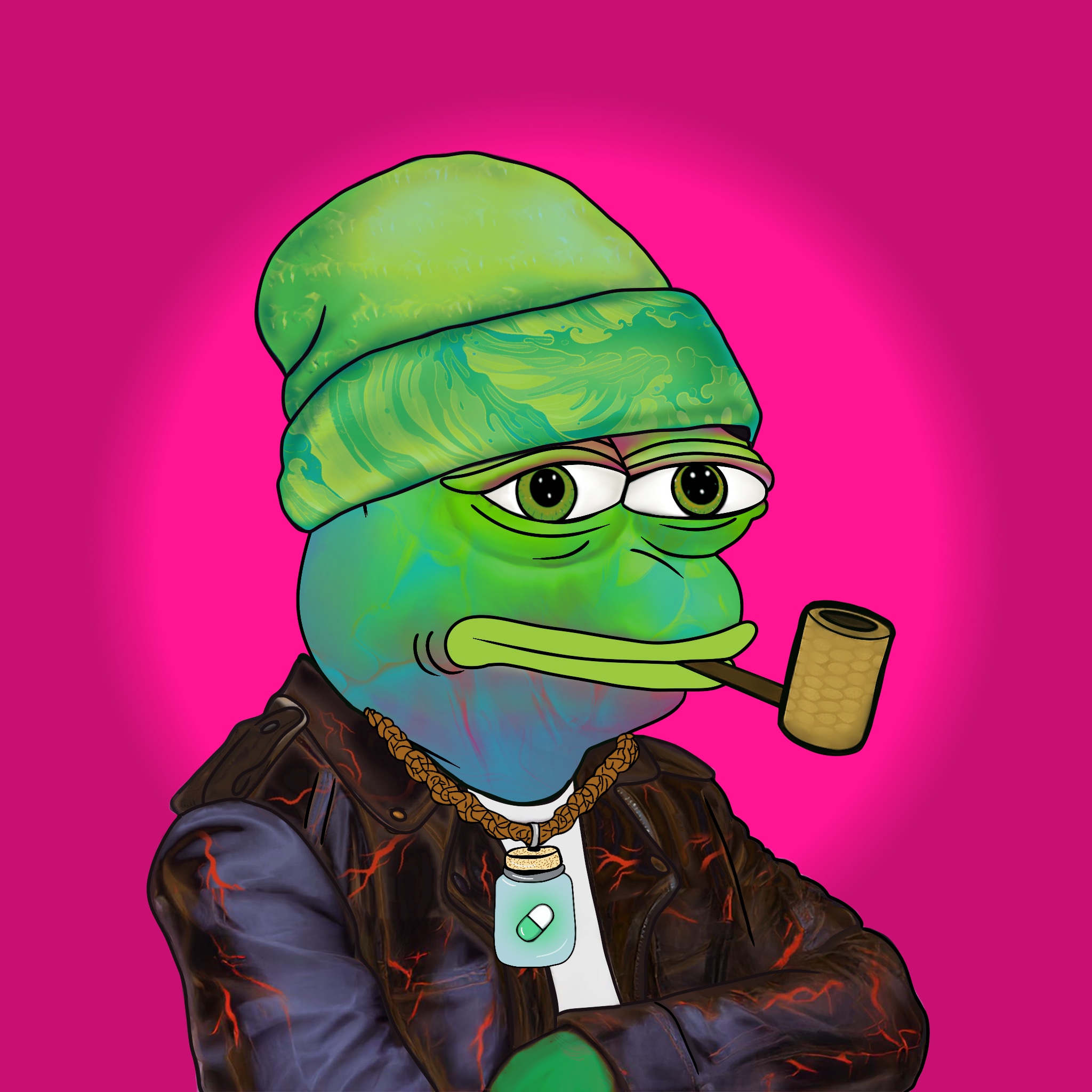 Psychedelic Pepe #253 NFT artwork