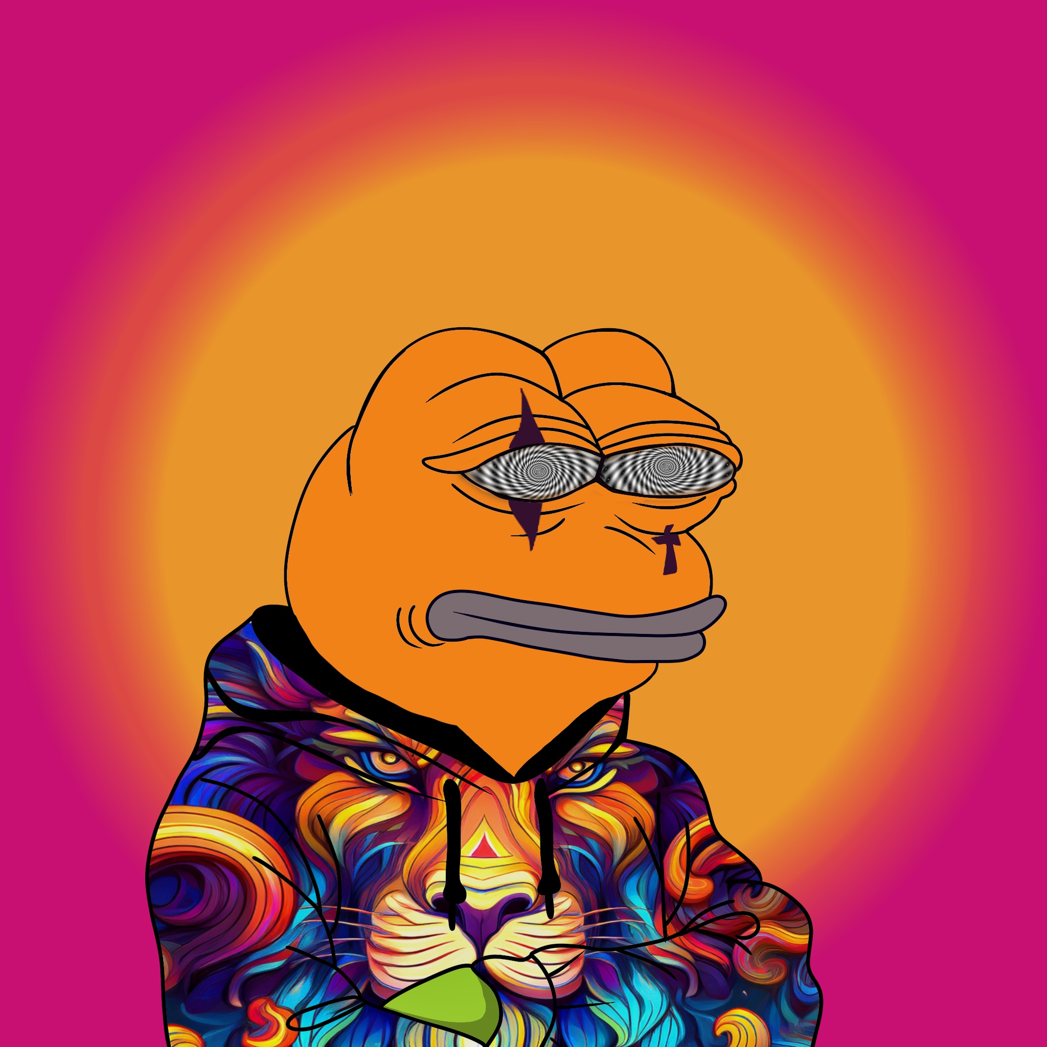 Psychedelic Pepe #30 NFT artwork