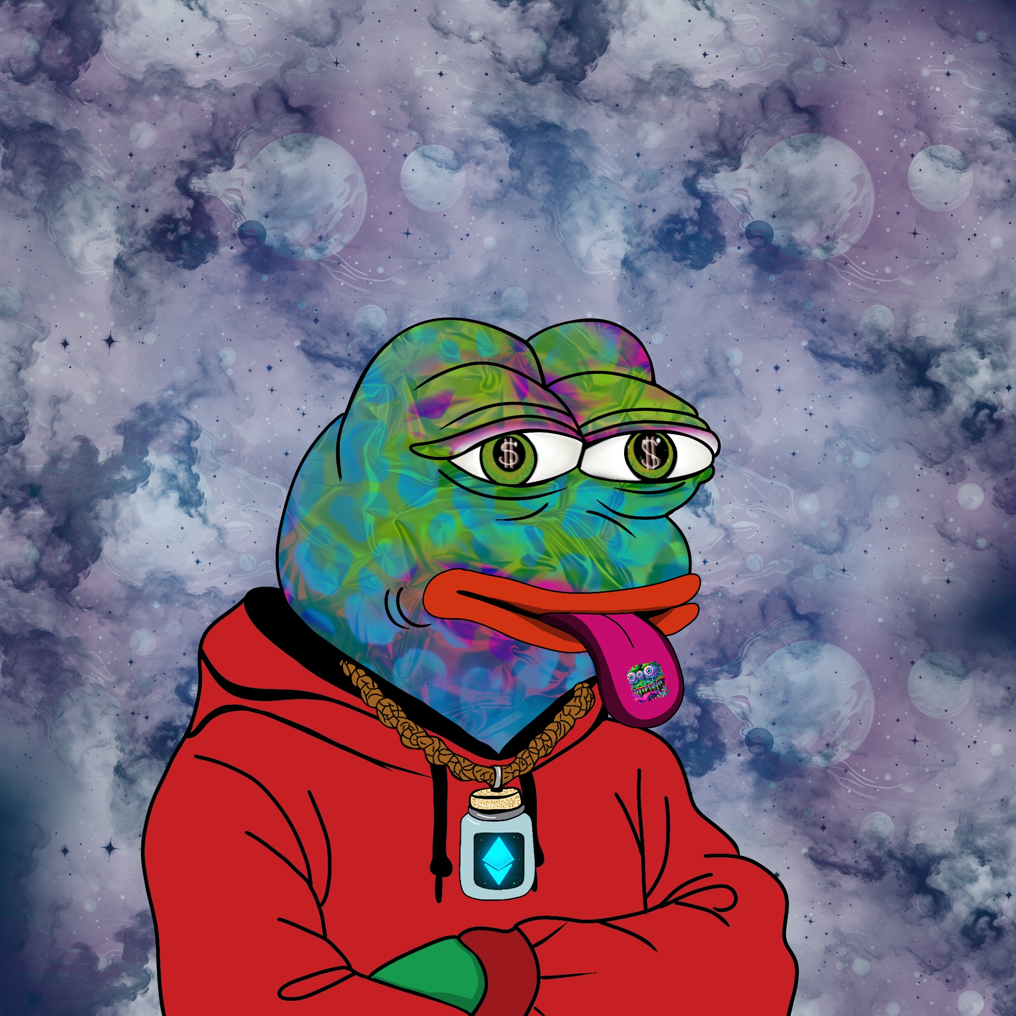 Psychedelic Pepe #34 NFT artwork
