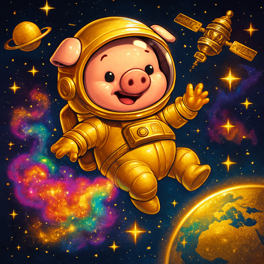 FartPig Golden Gas #12 NFT artwork