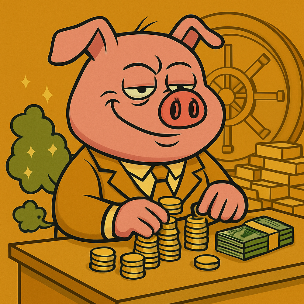 FartPig Golden Gas #14 NFT artwork