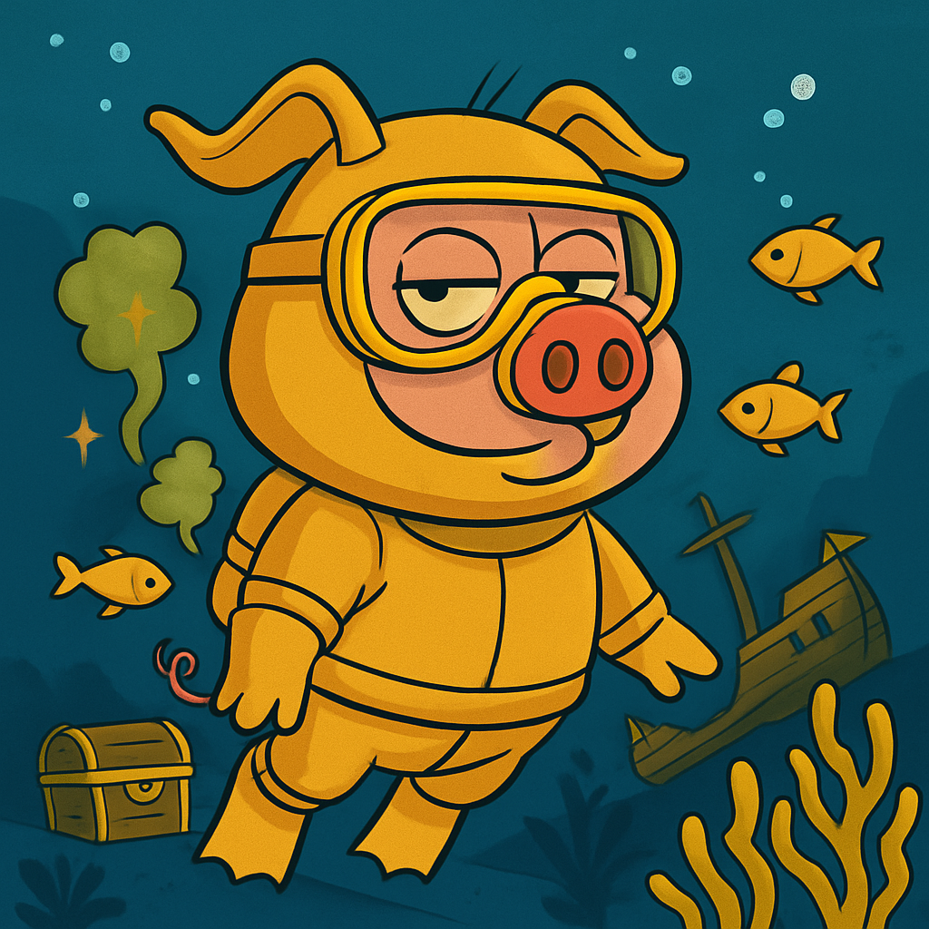 FartPig Golden Gas #2 NFT artwork