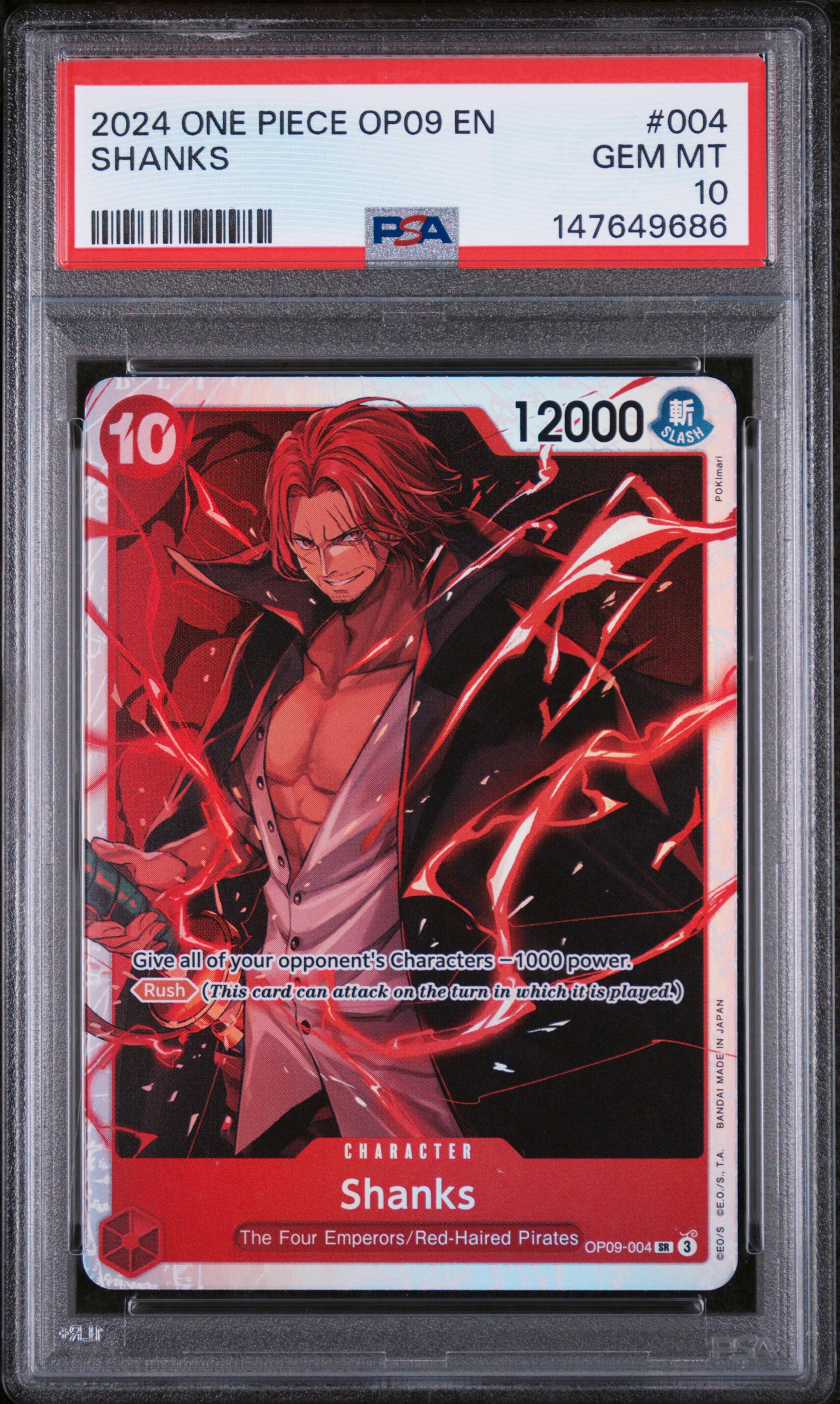2024 #004 Shanks PSA 10 One Piec NFT artwork