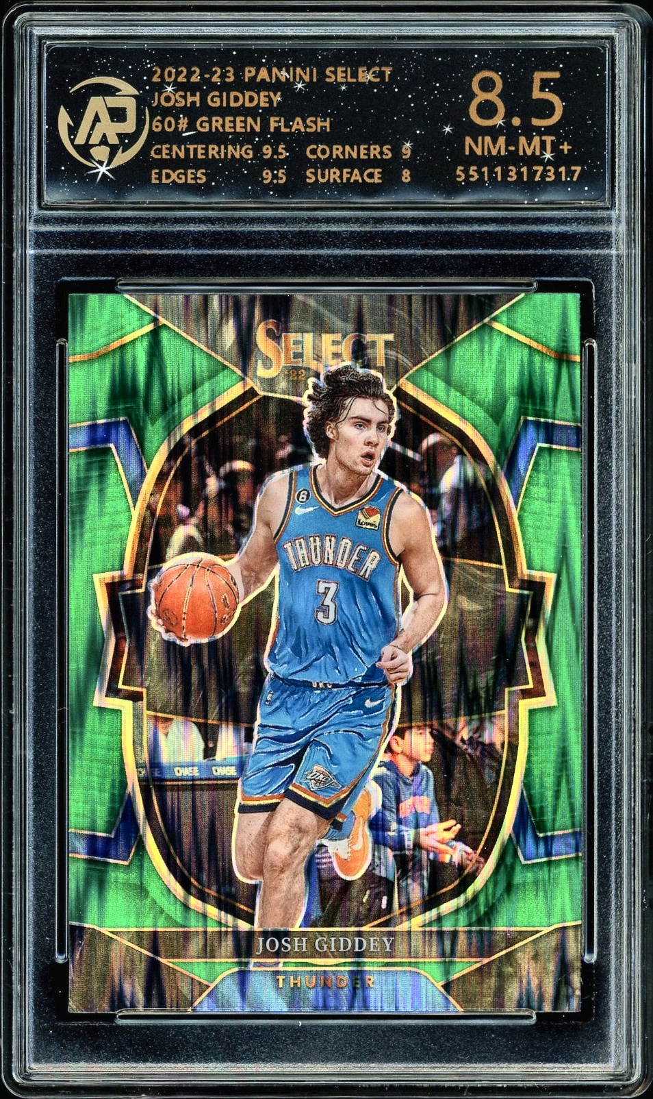 2022-23 PANINI SELECT 60# GREEN FLASH - JJOSH GIDDEY NFT artwork
