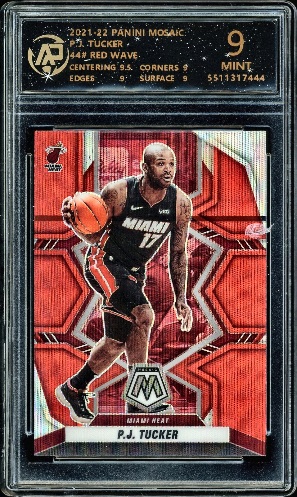 2021-22 PANINI MOSAIC 44# RED WAVE - R.J.TUCKER NFT artwork